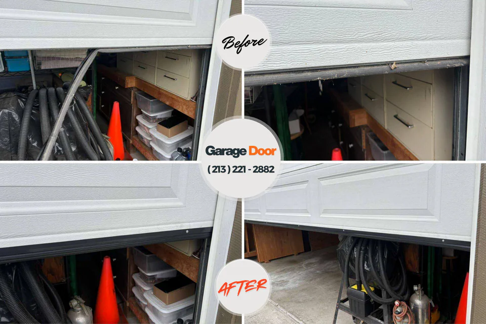 Before and after: garage door repair Clarion, PA